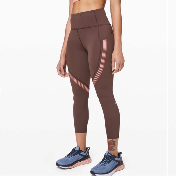 Like New Lululemon Speed Limit Crop 23" Cherry Cola EUC - Picture 13 of 13